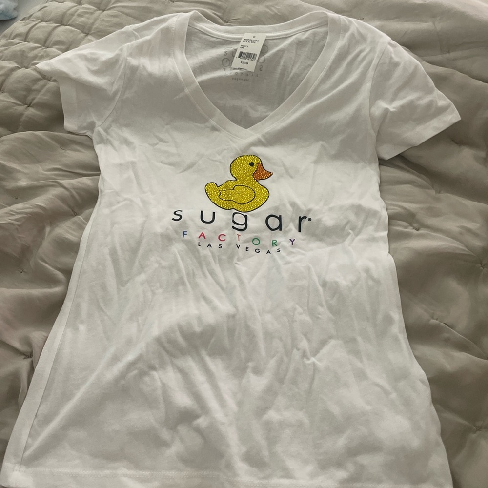 Sugar Factory Las Vegas bedazzled duck shirt